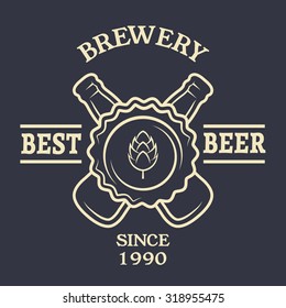 Beer Vintage emblem.