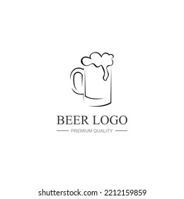 Beer Vintage Logo Design Template Inspiration Vector Illustration