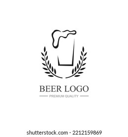 Beer Vintage Logo Design Template Inspiration Vector Illustration