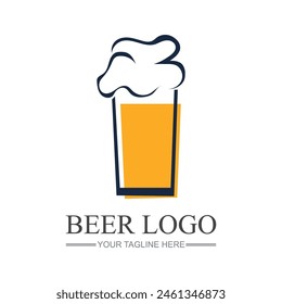 Beer Vintage Logo Design Template Inspiration Vector Illustration