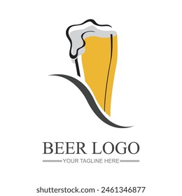 Beer Vintage Logo Design Template Inspiration Vector Illustration