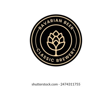 Beer Vintage Logo Design Template Inspiration, Vector Illustration. Retro Logo