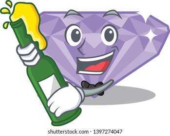 With beer violet diamond in the cartoon box