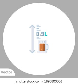 Beer volume icon sign vector,Symbol, logo illustration for web and mobile