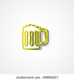Beer web icon on white background