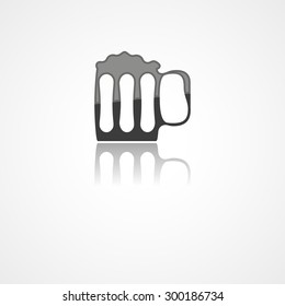 Beer web icon on white background