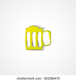 Beer web icon on white background