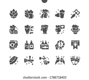 Beer Well-crafted Pixel Perfect Vector Solid Icons 30 2x Grid for Web Graphics and Apps. Simple Minimal Pictogram