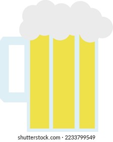 La cerveza que entró en la taza de cerveza