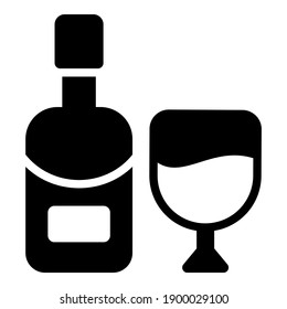 beer, wine bottle black icon