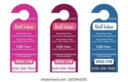 Beer, Wine And   Liquor Door Hangers Templates