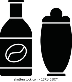 Icono del vector de cerveza y vino 