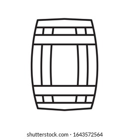 beer wine wood barrel ecology icon or logo illustration on white background. Perfect use for website, pattern, design, etc.
