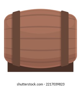 Beer wood barrel icon cartoon vector. Prague travel. Region flag