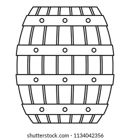Beer wood barrel icon. Outline illustration of beer wood barrel vector icon for web design isolated on white background