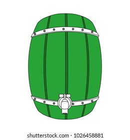 Beer wooden barrel