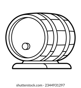 Beer wooden barrel. Beer festival or Oktoberfest.