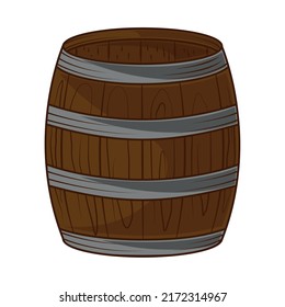 beer wooden barrel icon isolated
