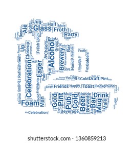 beer word cloud. tag cloud about beer.