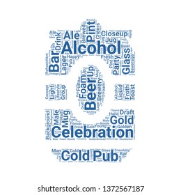 beer word cloud. tag cloud about beer