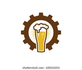 Beer Work Icon Logo Design Element