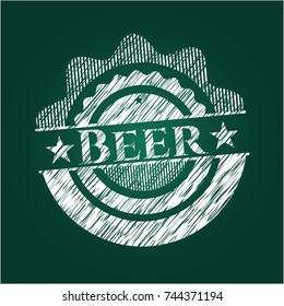 Beer written with chalkboard texture