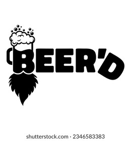 Bier würde im Cartoon-Stil sprechen. Feiern des Biertags und Geburtstags, Vektorgrafik-Shirt-Design.