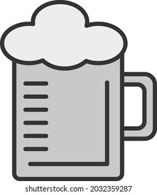 Beermug Linear Line ausgefülltes Vektorsymbol-Design