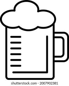 Beermug Linear-Vektorsymbol-Design