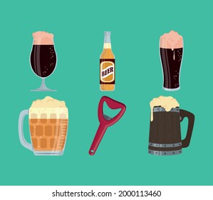 beers bottle mug opener alcohol