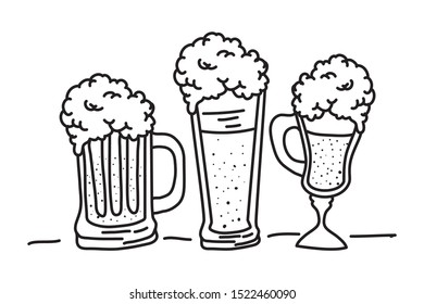 beers containers oktoberfest celebration icon vector illustration design