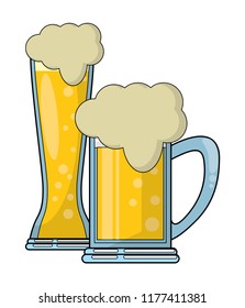 Beers cups isolated
