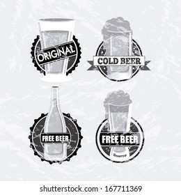 beers design over gray background vector illustration 