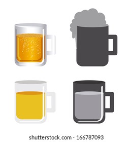 beers design over white  background vector illustration 