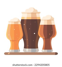gafas de cerveza en iconos de mesa