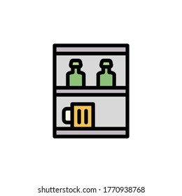 Beers, goblets, shelf icon. Simple color with outline vector elements of international beer day icons for ui and ux, website or mobile application