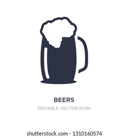 beers icon on white background. Simple element illustration from Food concept. beers icon symbol design.