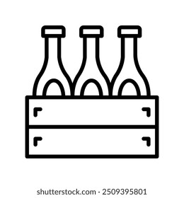 beers icon. Outline style design isolated on white background