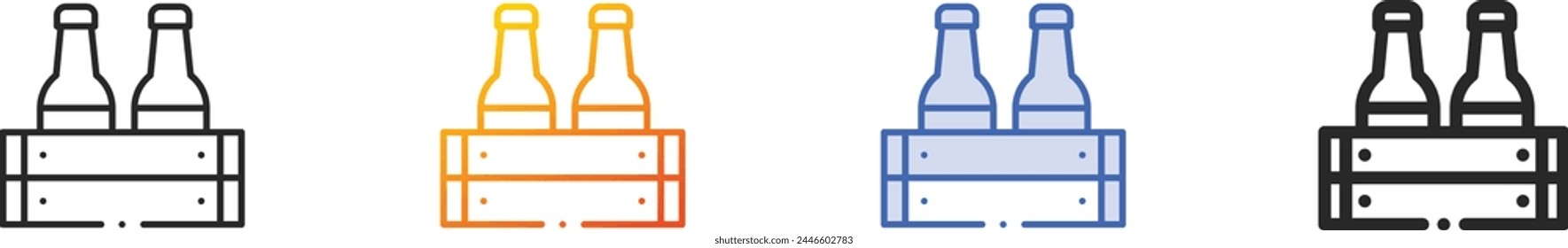 beers icon.Thin Linear, Gradient, Blue Stroke and bold Style Design Isolated On White Background