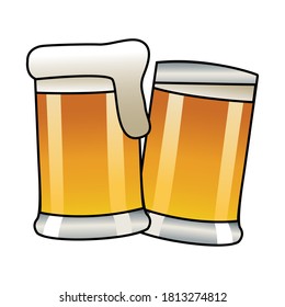 beers jars drinks isolated icon vector illustration design
