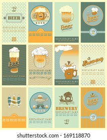 Beer's  labels. Set  contains the images of design elements for beerÃ¢Â?Â?s labels.