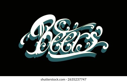 BEERS lettering custom style design