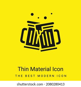 Beers minimal bright yellow material icon