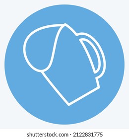 Beers Toasting Icon in trendy blue eyes style isolated on soft blue background