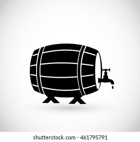 Beer/wine/whiskey Barrel Icon Vector 