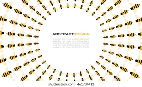 Bees. Abstract vector background. design and illustration