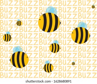 Bees Buzzing Background Buzz Sizes