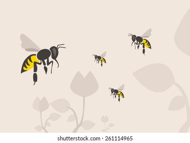 bees and flowers