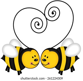 Bees Forming Heart