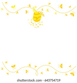 bees  frame with honeycomb
